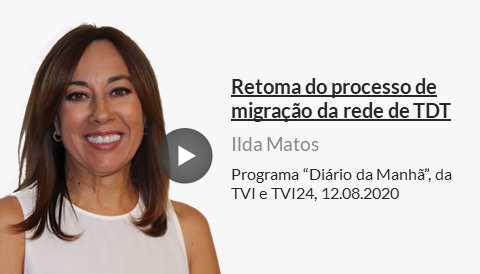 Intervenção de Ilda Matos, assessora de imprensa da ANACOM, no programa Diário da Manhã, da TVI e TVI24, a 12.08.2020. 