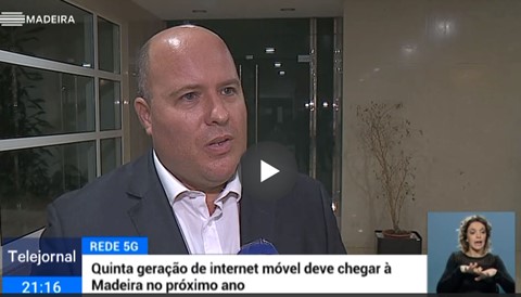 Esclarecimentos sobre a implementação de redes 5G em Portugal no programa ''Telejornal Madeira'', da RTP Madeira, a 31.10.2020.