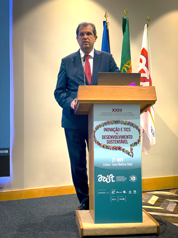 João Cadete de Matos, Presidente da ANACOM, na sessão de abertura do XXIII Encontro Nacional de PMEs do Sector das Telecomunicações da ACIST, que decorreu em Lisboa, a 27.11.2019.