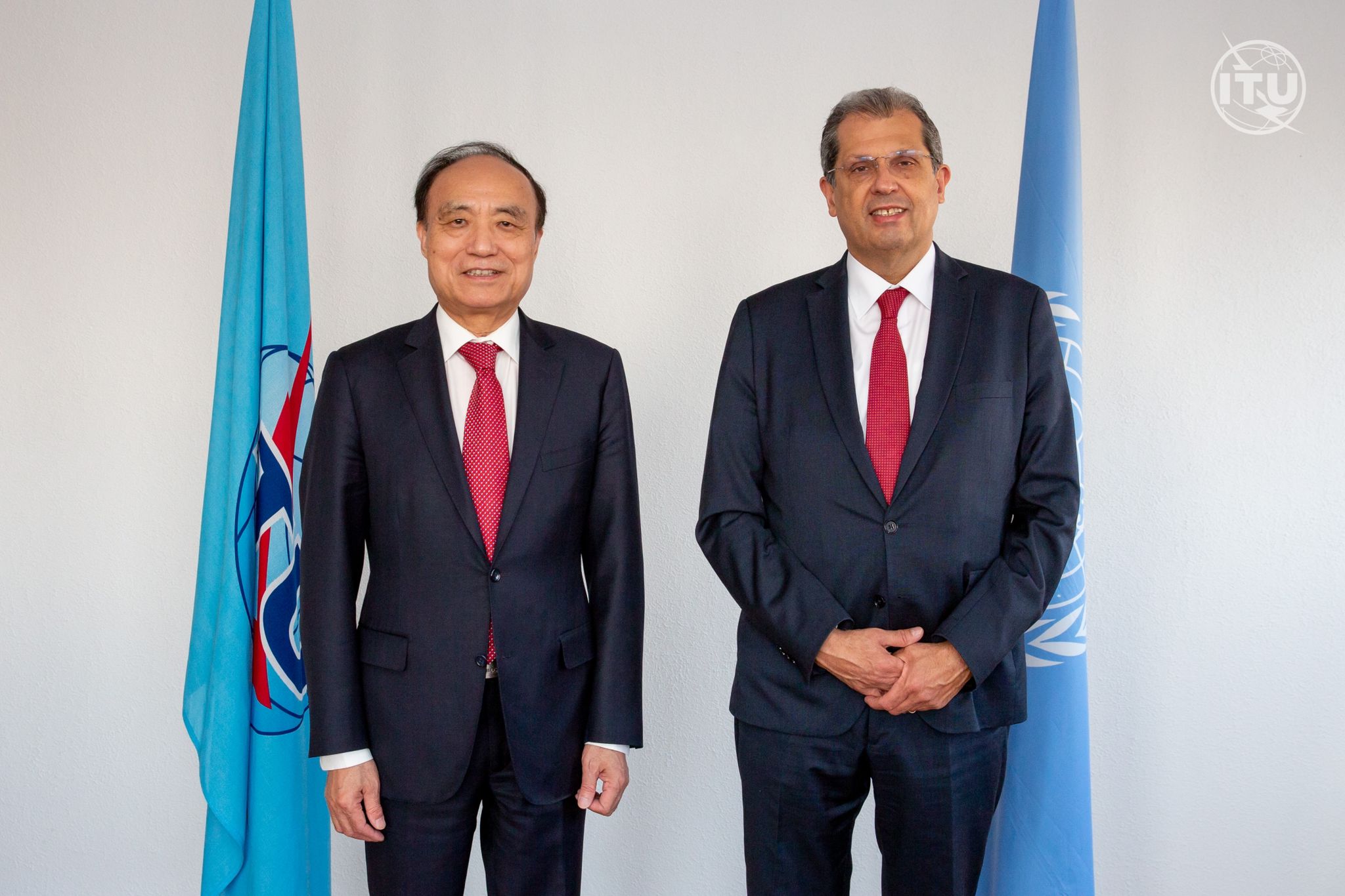 Houlin Zhao, Secretário-Geral da UIT, e João Cadete de Matos, Presidente do Conselho de Administração da ANACOM.