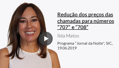 Entrevista à assessora de imprensa da ANACOM, Ilda Matos, na rubrica ''Contas Poupança'', do programa ''Jornal da Noite'' da SIC, a 19.06.2019.