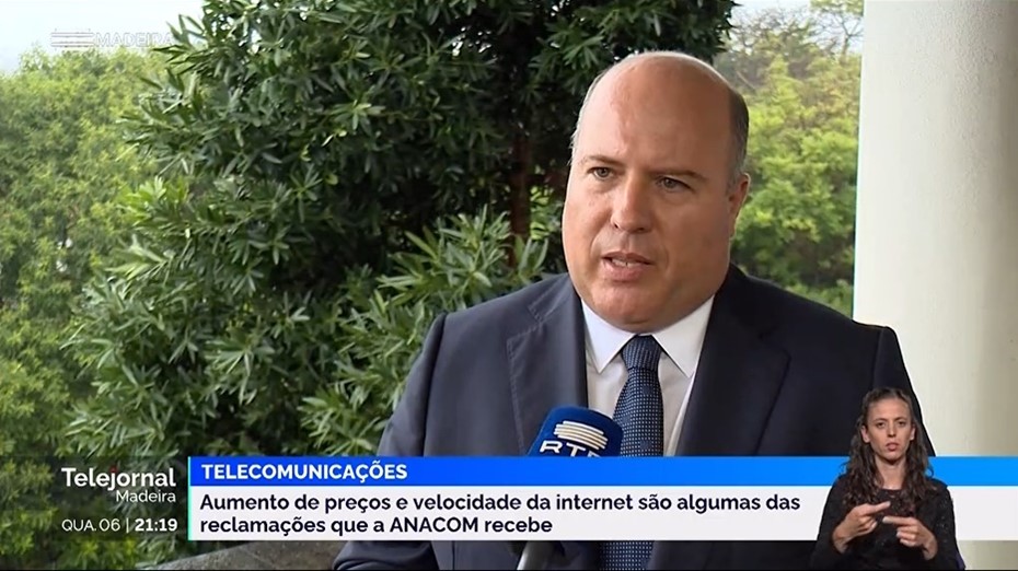 José Nelson Melim, Diretor da Delegação da ANACOM na Madeira, em entrevista ao Telejornal Madeira a 06.09.2023.