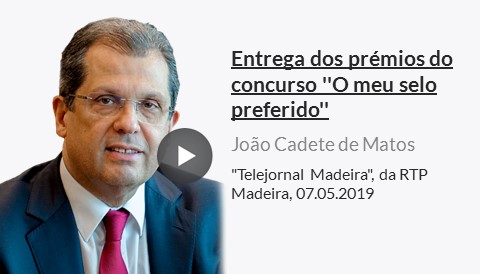 Entrevista ao Telejornal Madeira no âmbito da entrega dos prémios do concurso O meu selo preferido, a 07.05.2019.