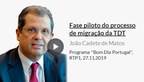 Presidente da ANACOM em entrevista ao programa ''Bom Dia Portugal'', da RTP1, a 27.11.2019.