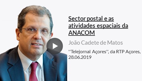 Entrevista a João Cadete de Matos, Presidente da ANACOM, no programa ''Telejornal Açores'', na RTP Açores, a 28.06.2019.