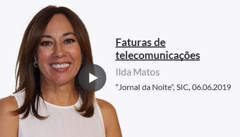 Entrevista à assessora de imprensa da ANACOM, Ilda Matos, na rubrica ''Contas Poupança'' do programa ''Jornal da Noite'', na SIC, a 06.06.2019.