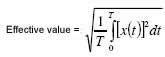 It is mathematically defined as the root mean square of the squares of the instantaneous values of the signal.