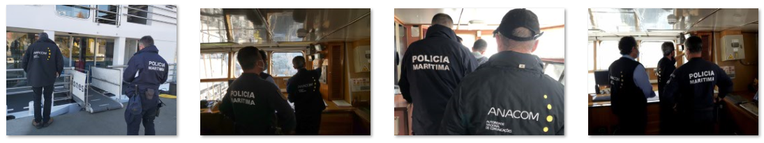 ANACOM fiscaliza portos e embarcações com a Polícia Marítima
